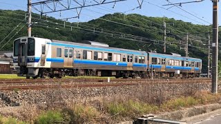 普通岡山行き213系 伯備線清音駅発車