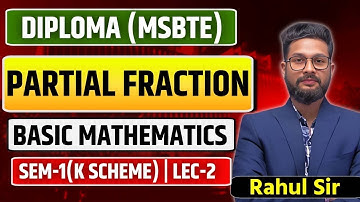 Diploma(MSBTE) Sem-1 Basic Mathematics | Chapter 3 | Partial Fraction | Lecture 2 | K-Scheme |