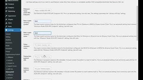 Ethereum WordPress ICO Plugin - Binance Smart Chain (BSC) Configure