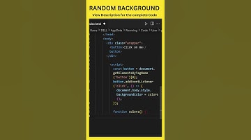 Random Background Color | HTML | JavaScript | EducateKaro.com #shorts