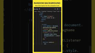 Random Background Color | HTML | JavaScript | EducateKaro.com #shorts