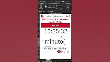 [EXCEL] DESMEBRAR MINUTO de HORÁRIO no  #excel #aprendeexcel #excelbr #dashboard #windows #microsoft