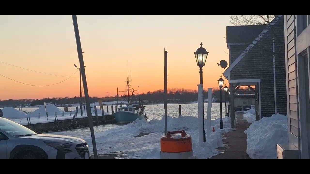 Sunset, state st dock,Bristol harbor, Bristol, r.i 