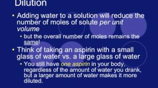 Dilutions MV=MV