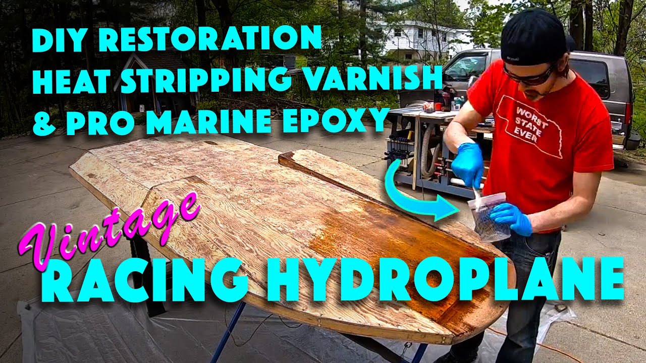 Wood Hull Restoration: 1950s Hydroplane, Stripping Old Varnish