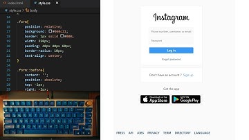 ASMR Programming - Responsive Instagram Login Page - No Talking