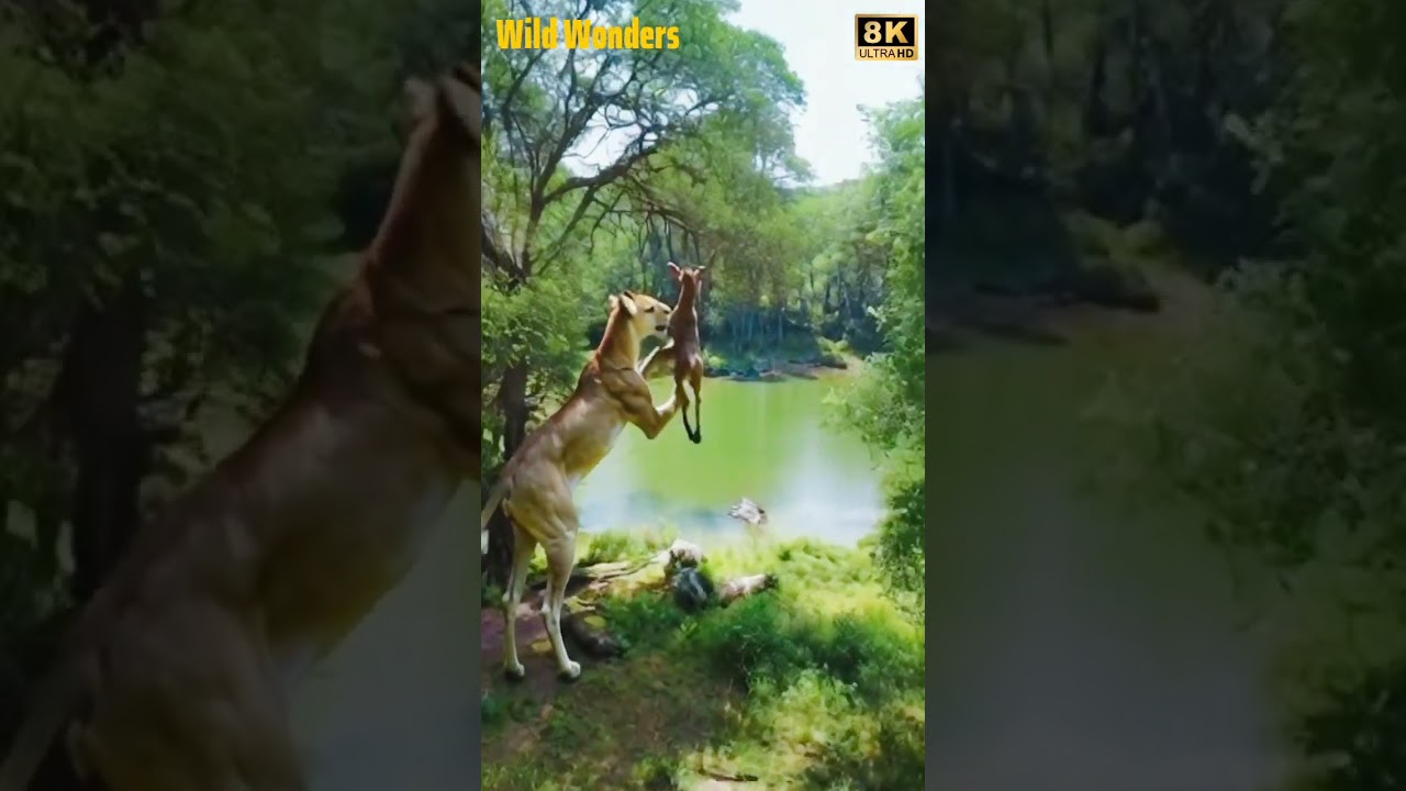 Lioness Plays Circus Games with a Strange Little Creature! 