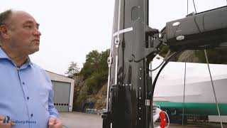 Hallberg-Rassy 50 video walk through part 11, the carbon in-mast furling