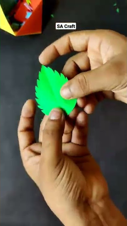 DIY Easy Paper Leaf 🍀 | Origami Paper Leaf | Paper Leaf Craft Idea #shorts #sacraft #papercraft