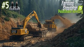 EP5 • FS25 Palatinate: Forest Wiped CLEAN! 😱 Final Logs Delivered & Mega Base Construction Starts!
