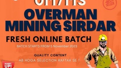 Mining Sirdar/Overman Foundation Course by Career-in-Action (1 year validation) Join Fast at our App