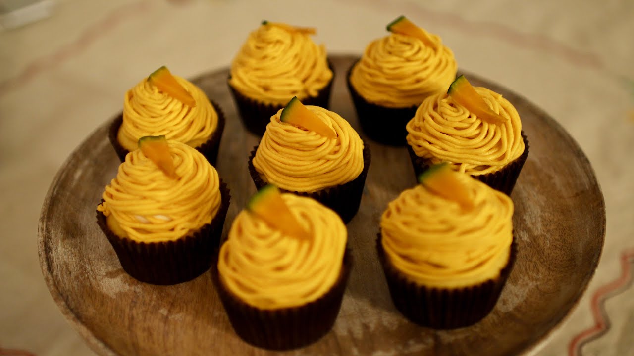 Pumpkin Mont Blanc Cupcake Recipe | 쉽고 맛있는 단호박 몽블랑 컵케익 만들기