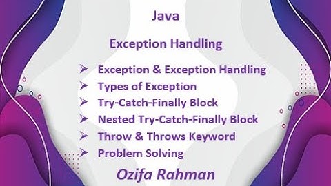Lec: 05 | Java Exception Handling In One Video | Advance Programming | Bangla Tutorial