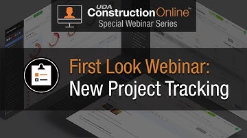 ConstructionOnline: New Project Tracking Webinar