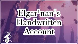 {Codex-DAV} Elgar'nan's Handwritten Account