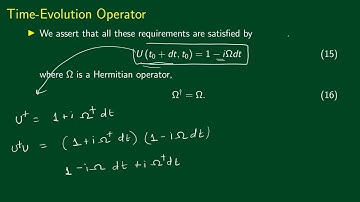 2.03 The infinitesimal Time Evolution Operator.