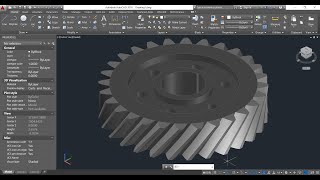 Making 3D Helical Gear in Autocad.