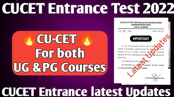 CUCET Admission Process 2022! Form date, Entrance Test, Syllabus,Exam Pattern, Preparation Tips 2022