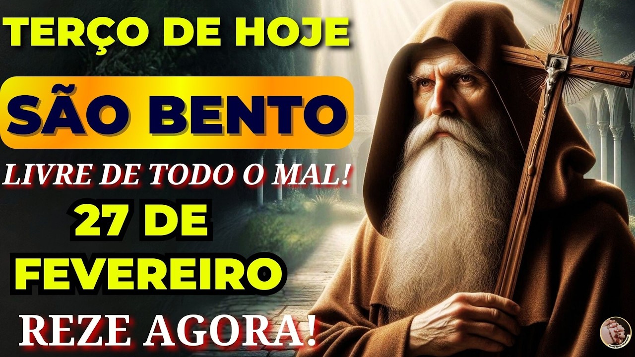 📿TERÇO de SÃO BENTO e a SANTA CRUZ para QUEBRAR CORRENTES e FICAR LIVRE de TODO o MAL!