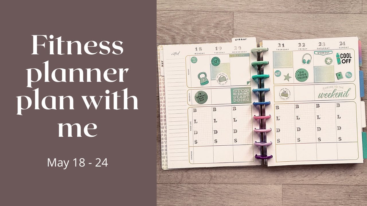 Happy Planner Fitness planner plan with me May 18 24 YouTube