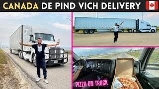 Tractor ਦਾ Load ਲੈਕੇ chle ਆ Truck vich 🚛 in Canada 🇨🇦 || Canada de Pind 😍 || Gurtez Toronto Wala