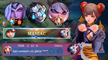 WANWAN vs POPOL & KUPA ( Hard Game🔥 ) | GLOBAL MYTHIC RANK | MLBB