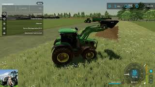 FS 22 : Chargement du fumier en tas en JD 7R