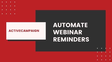 Automate Your Webinar Email Reminders (Active Campaign + GoToWebinar)