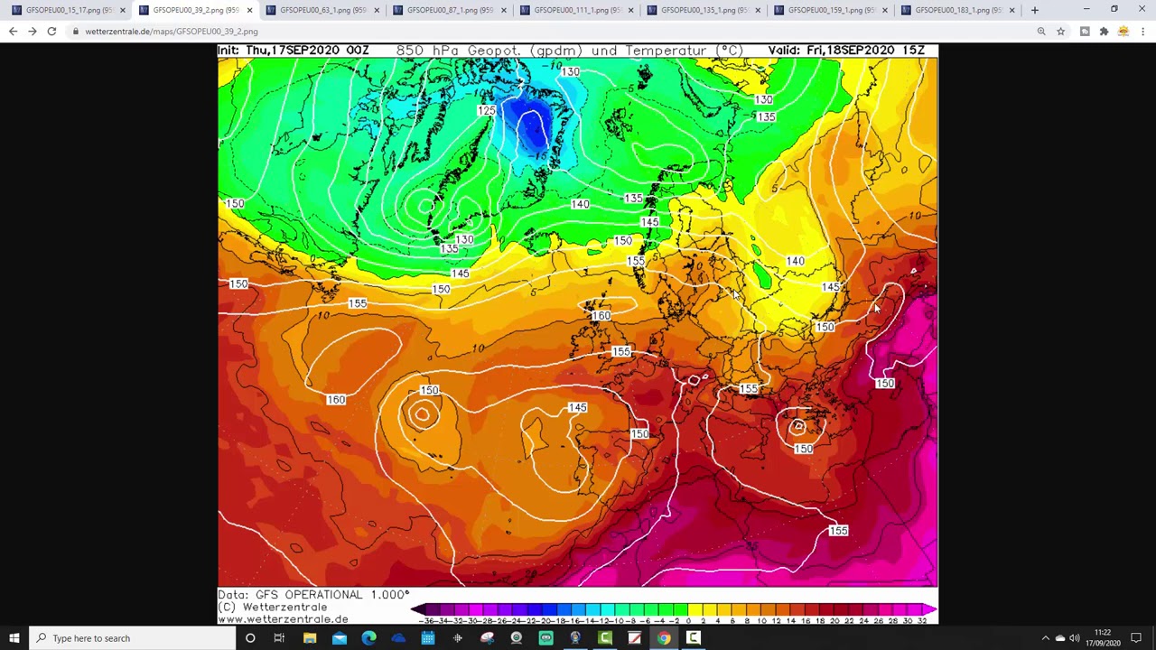 Ten Day European Weather Forecast: 17th To 27th September 2020