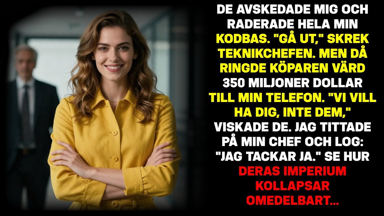 De sparkade mig och raderade min kod. Jag sänkte deras affär på $350M