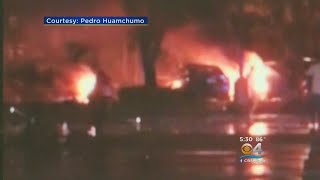 Lambo Split In Half in Fiery Crash