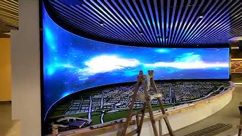 Fine pixel pitch curved led video screen for the safety monitoring centre high end conference room