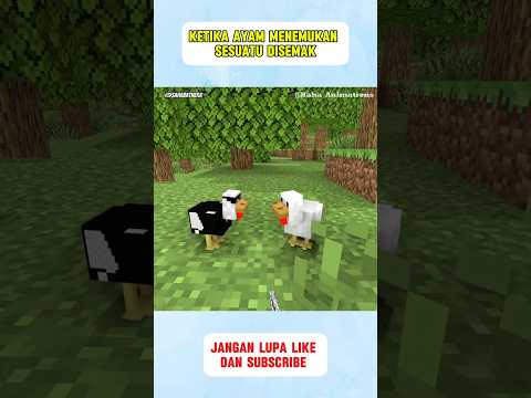 ketika ayam menemukan sesuatu disemak #minecraft #roblox #shorts