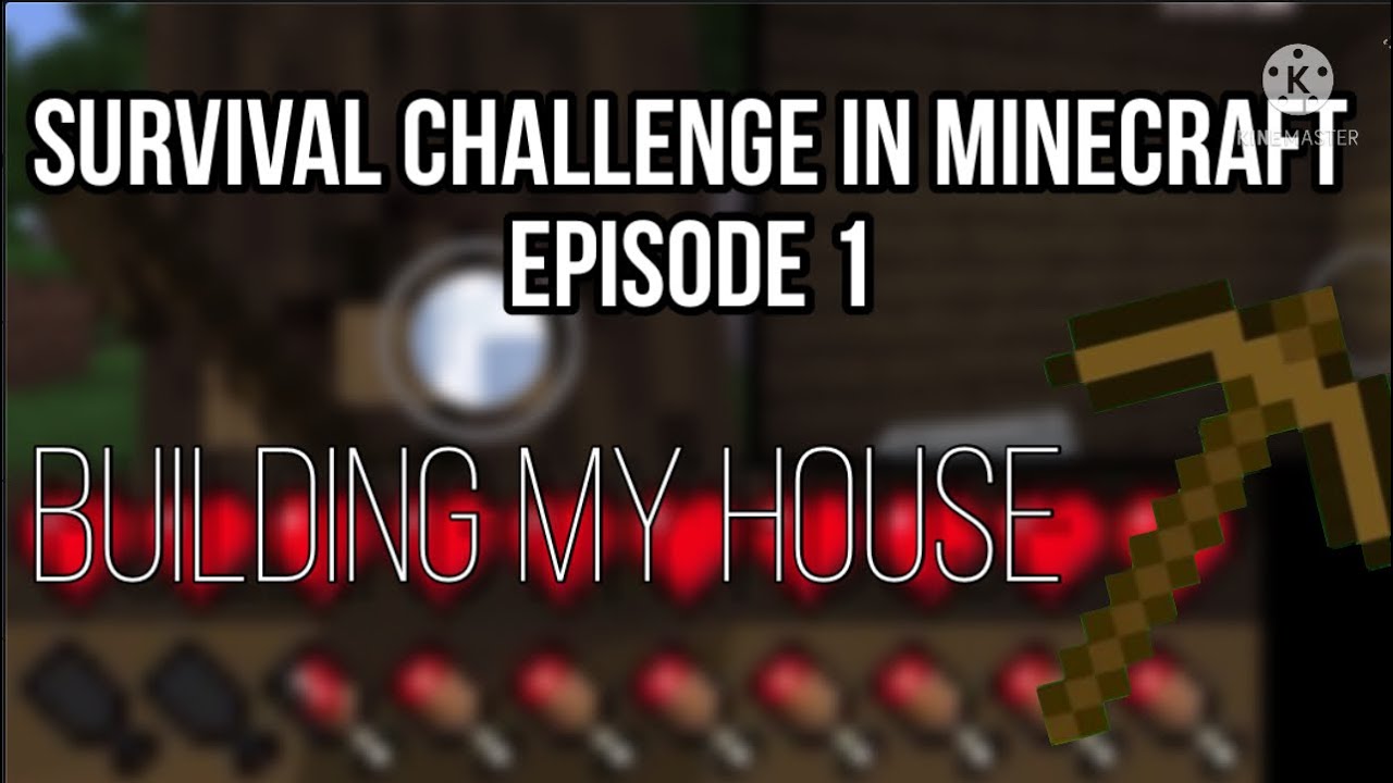 SURVIVAL CHALLENGE // minecraft ep 1 // BUILDING MY HOUSE 🏡 - YouTube