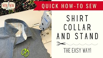 How to Sew a Button-Up Shirt Collar and Collar Stand Easily by  Sew Sew Live