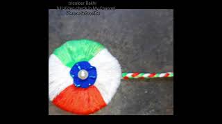 #shorts |DIY tricolour Rakhi making at home 2021 | #harshinikrishnavlogs #rakhi