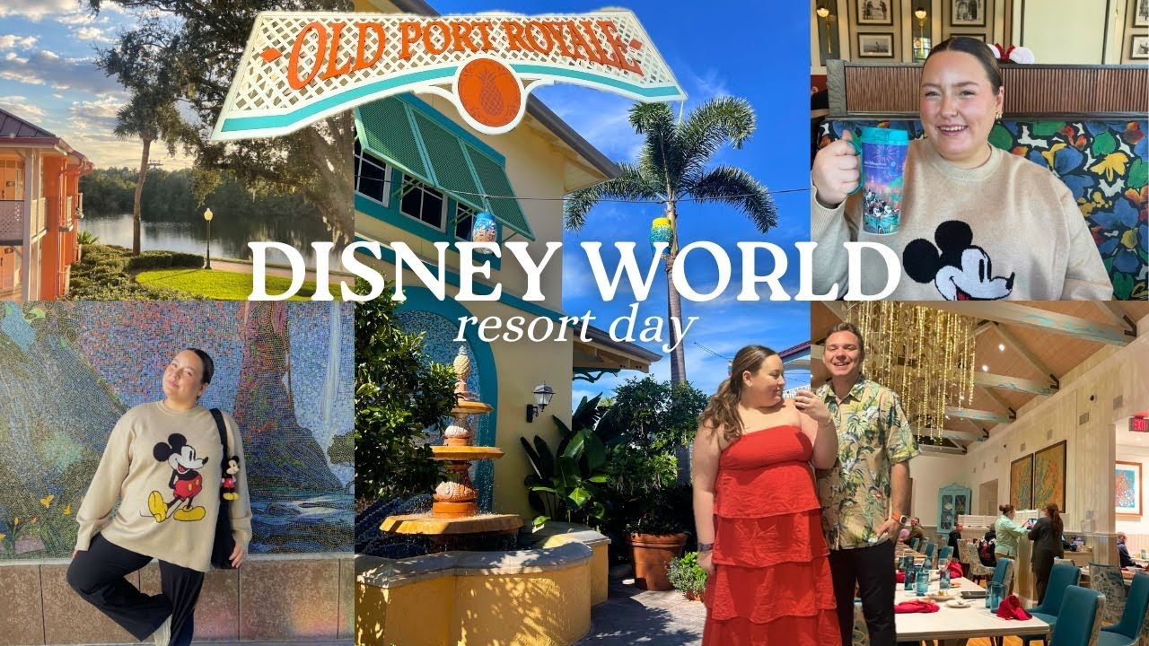 Видеоблог о Диснейленде ✨ Caribbean Beach Resort, поездка на канатной дороге Skyliner между курор...