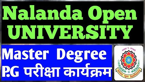 NOU  P.G  Exam Programme 2019 || Nalanda open University PG Master degree examination Programme 2019