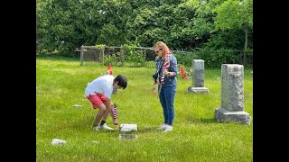 17th Annual Memorial Day VFW Flag Project -Lazar Students Replace over 150 Flags on Veterans' Graves