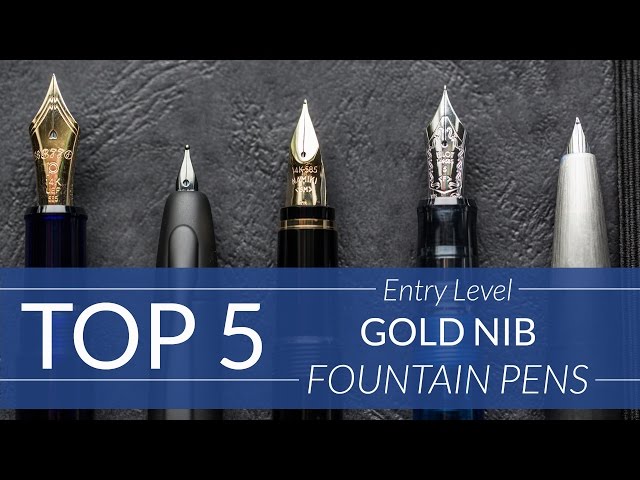 Gullor Schlanker Füller Golden – Fein Schreibend, Weißes Design Mit Clip, Inklusive Konverter