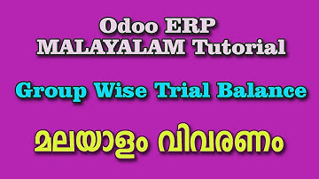 Odoo Tutorial | Group wise Trial Balance (Malayalam Narration)