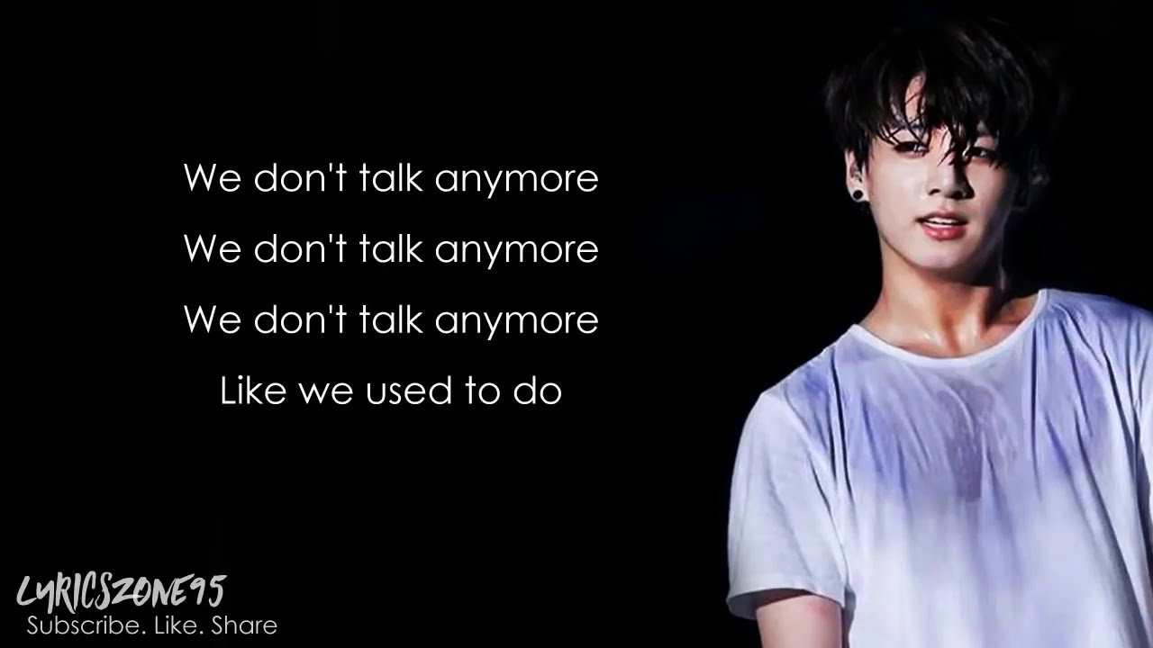 Bts jungkook_ we don't talk anymore cover (lyrics) and
