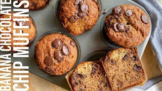 Extra Moist Banana Chocolate Chip Muffins | Recipe