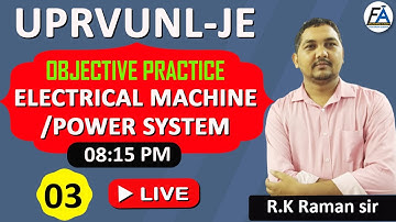 #3 | UPRVUNL-JE 2021 | ELECTRICAL MACHINE/POWER SYSTEM MCQs | OBJECTIVE PRACTICE BY RAMAN SIR