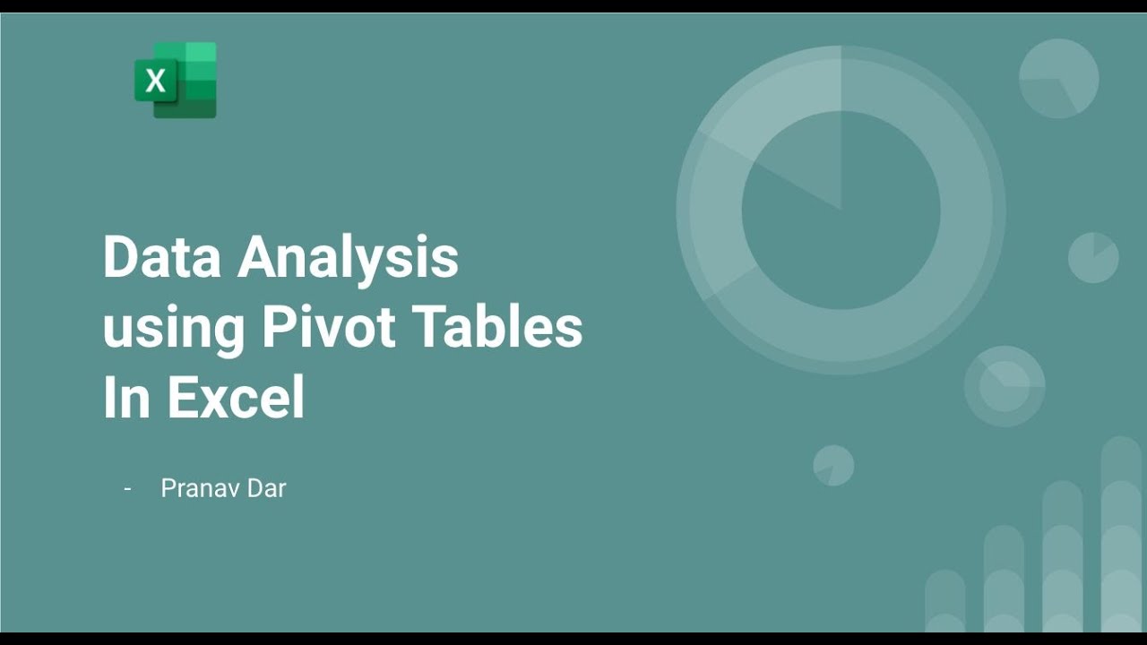 Data Analysis using Pivot Tables in Excel | Full Pivot Table Tutorial ...