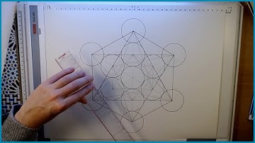 Drawing Metatrons Cube w/ Ruler and Compass (12x timelapse)