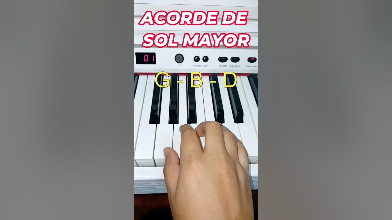 Como tocar el acorde de Sol Mayor en Piano #shorts #youtubeshorts #