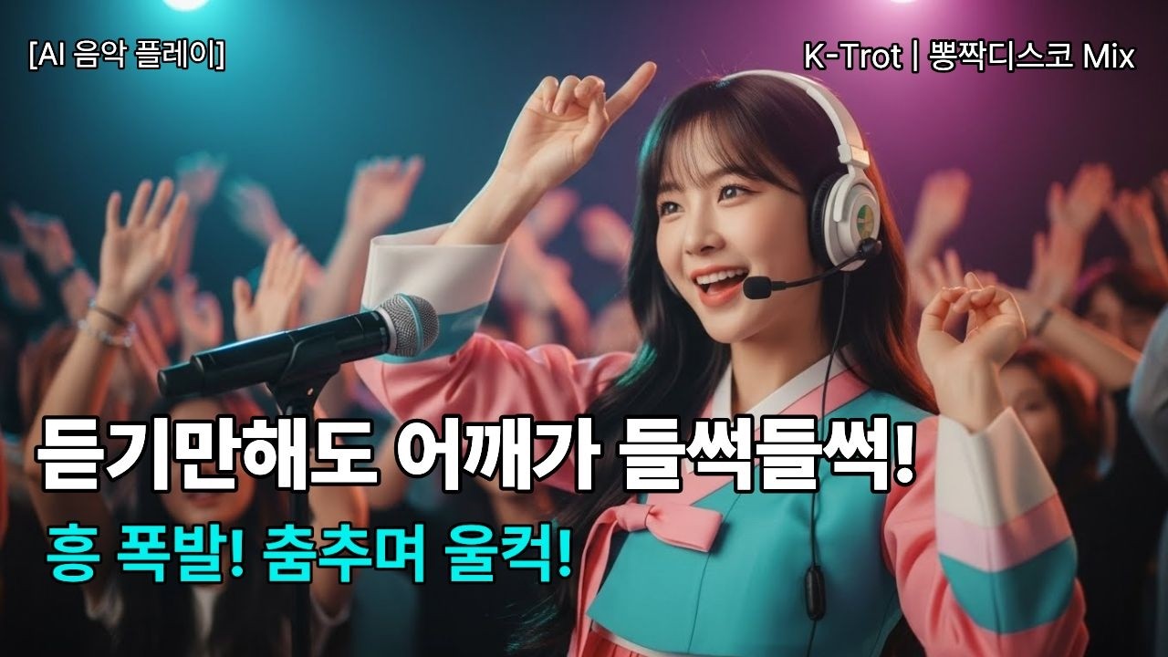 [AI 감성 음악 플레이] 🥳 듣자마자 춤춘다! 인생 복각 댄스 트로트 Mix