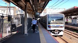 JR四街道駅を入線.通過.発車する列車。