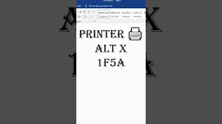 MS Word printer | alt x code | pro word skills